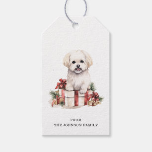 Christmas Maltese Gift Tags