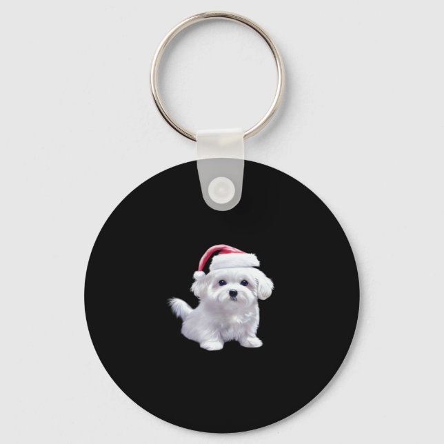 Christmas Maltese - Perfect For Animal Lovers Clas Key Ring (Front)