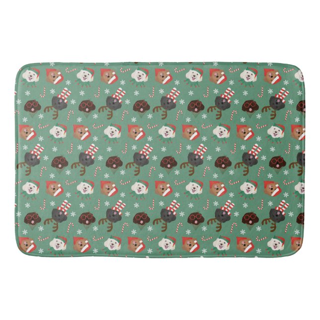 Christmas Maltipoo Dogs Bath Mat (Front)