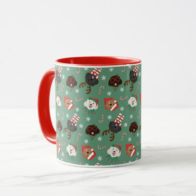 Christmas Maltipoo Dogs Mug (Front Left)