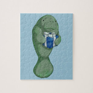 Christmas Manatee Jigsaw Puzzle