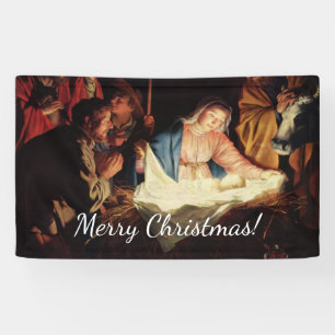 Christmas Manger Scene Banner