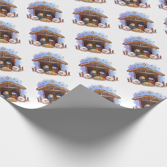 Christmas Manger Wrapping Paper (Corner)