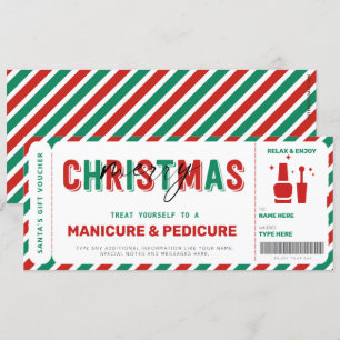 Christmas Manicure Pedicure Gift Voucher Mani Pedi