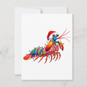  Christmas Mantis Shrimp Odontodactylus Colourful  Card