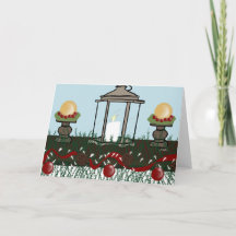 Christmas Mantle With Candle, Pinecones, Ornaments