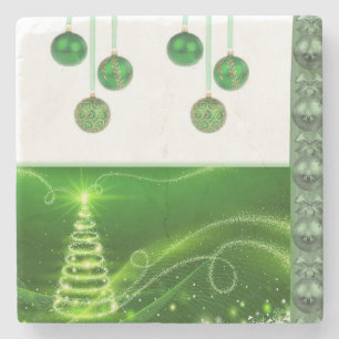 Christmas Marble Stone Coaster