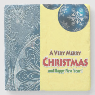 Christmas Marble Stone Coaster