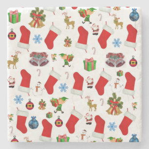 Christmas Marble Stone Coaster