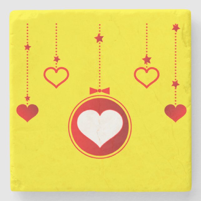 Christmas Marble Stone Coaster (Front)