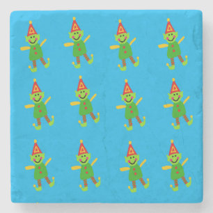Christmas Marble Stone Coaster, Elf  Stone Coaster