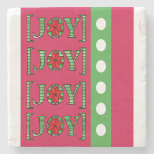 Christmas Marble Stone Coaster, Joy     Stone Coaster