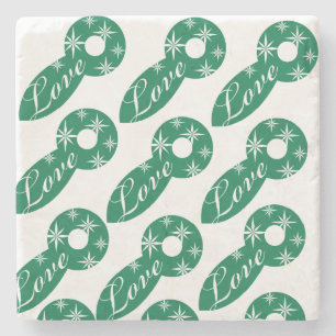 Christmas Marble Stone Coaster, Love Stars  Stone Coaster