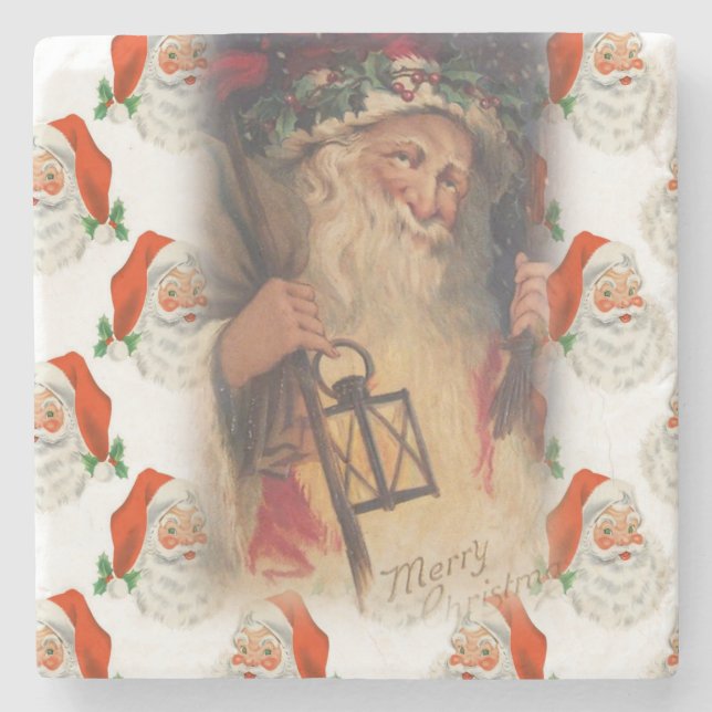 Christmas Marble Stone Coaster, Merry Christmas Coaster (Front)