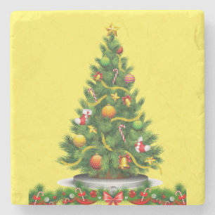 Christmas Marble Stone Coaster, Stone Coaster