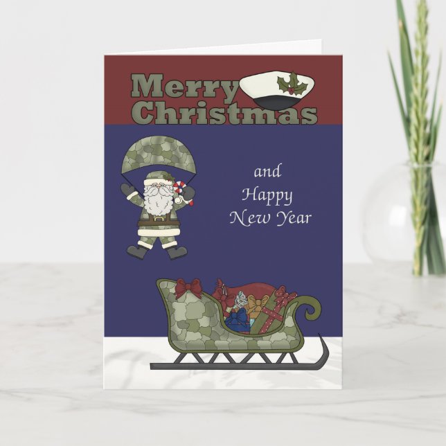 Christmas, Marines Greeting Card (Front)