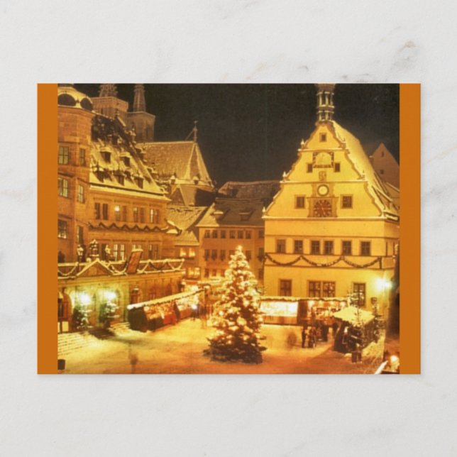Christmas Market Germany Holiday Postcard (Front)