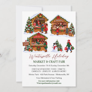 Christmas Market Holiday Shopping Invitation