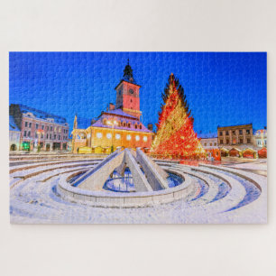 Christmas market in Brasov Romania Jigsaw Puzzle