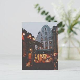 Christmas Market in Stockholm  Postcard