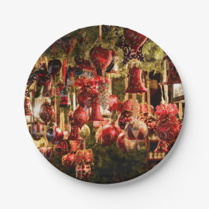 Christmas Market Paper Plate