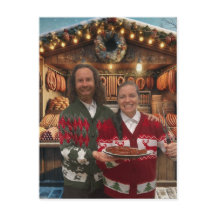 Christmas Market Reindeer Sausage Holiday Card