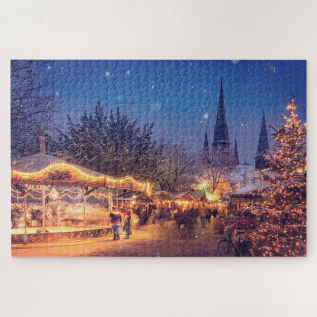 Christmas market scene Jigsaw puzzle (Horizontal)