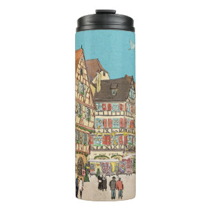Christmas Market Strasbourg France Retro-inspired Thermal Tumbler
