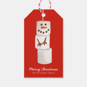 Christmas Marshmallow Snowman Gift Tags