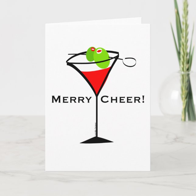Christmas Martini Holiday Card (Front)