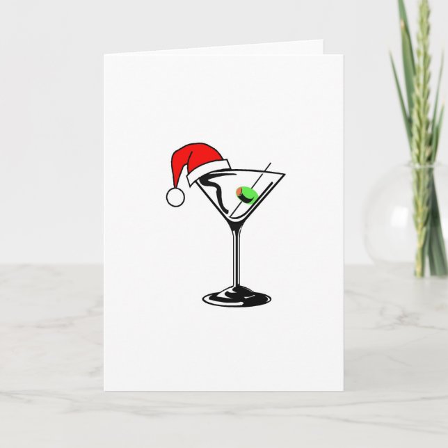 Christmas Martini Holiday Card (Front)