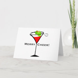 Christmas Martini Holiday Card