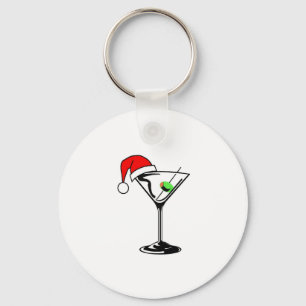 Christmas Martini Key Ring