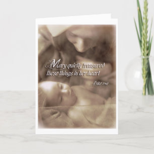Christmas Mary & Jesus Bible Card