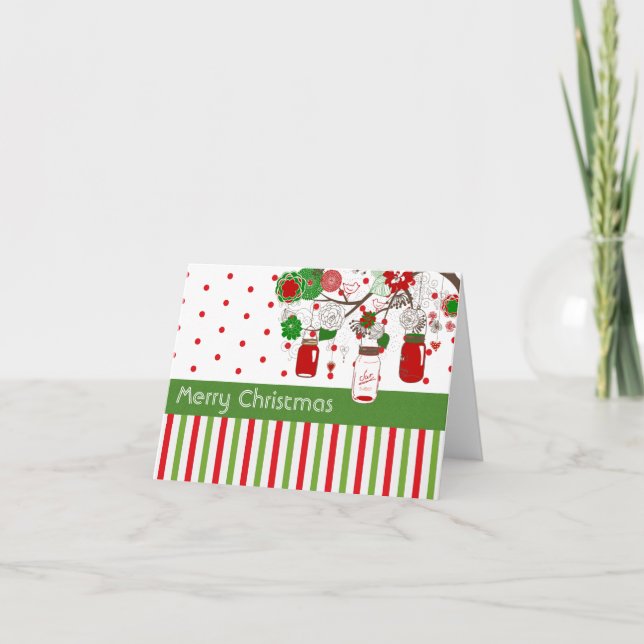 Christmas Mason Jar Christmas Card (Front)
