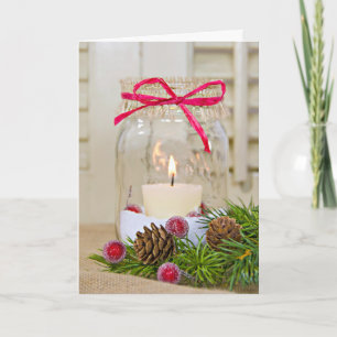 Christmas Mason Jar Holiday Card