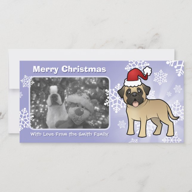 Christmas Mastiff / Bullmastiff Holiday Card (Front)