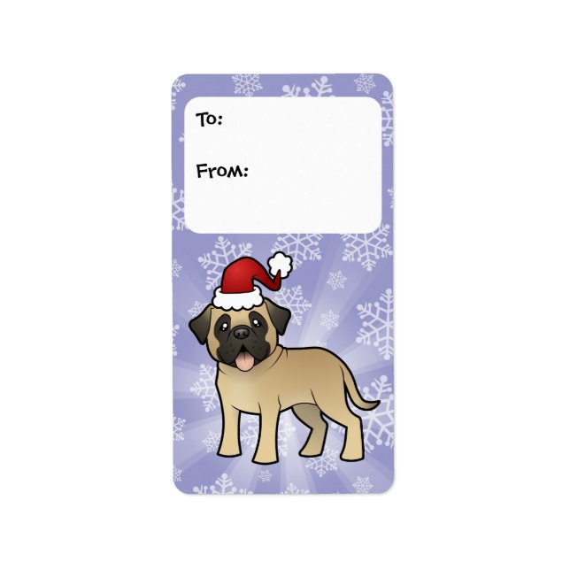 Christmas Mastiff / Bullmastiff Label (Front)