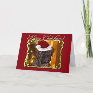 Christmas Mastiff Puppy Holiday Card