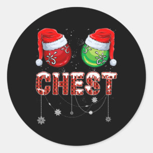 Christmas Matching Couple Family Chestnuts Classic Round Sticker