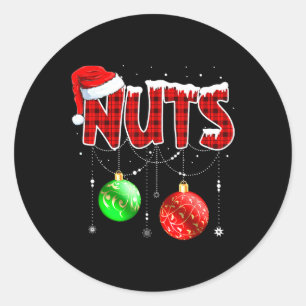Christmas Matching Couple Family Chestnuts Classic Round Sticker