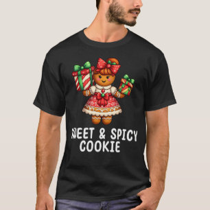 Christmas Matching Couples Tough Cookie Gingerbrea T-Shirt