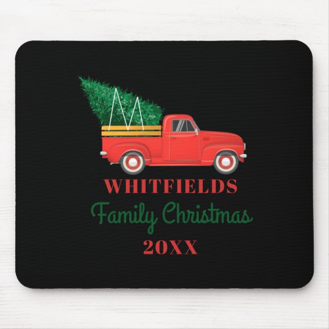 Christmas Matching Family Reunion Red Truck  Mouse Mat (Front)