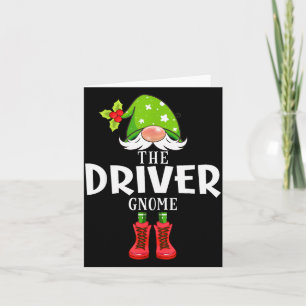 Christmas Matching Family The Driver Gnome Card