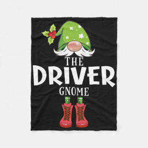 Christmas Matching Family The Driver Gnome Fleece Blanket