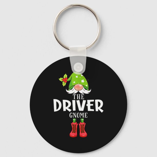 Christmas Matching Family The Driver Gnome  Key Ring (Front)