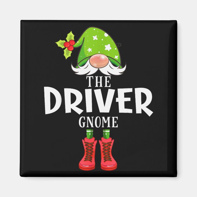 Christmas Matching Family The Driver Gnome  Magnet (Front)