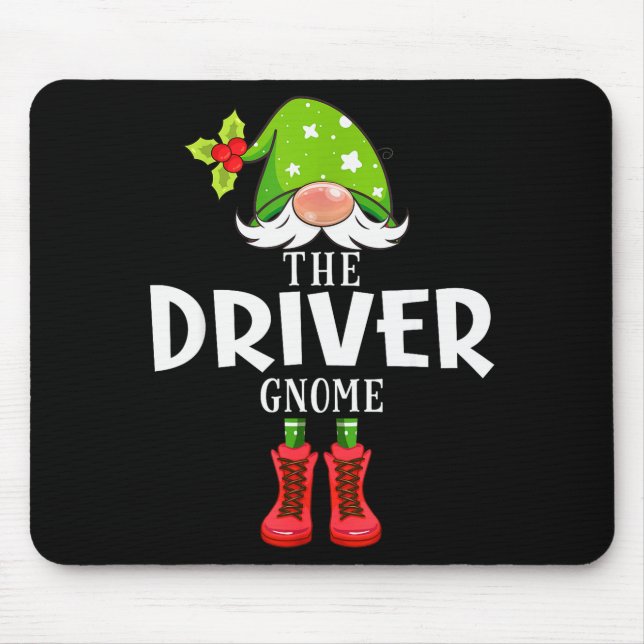 Christmas Matching Family The Driver Gnome  Mouse Mat (Front)