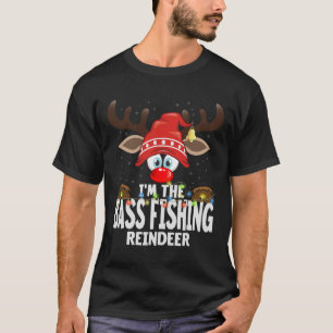 Christmas Matching I'm The B Fishing Reindeer  T-Shirt