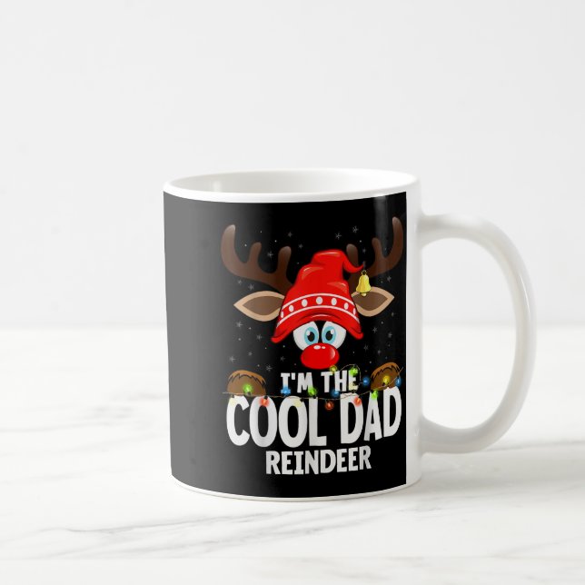 Christmas Matching I'm The Cool Dad Reindeer  Coffee Mug (Right)